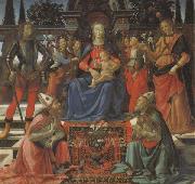 Domenico Ghirlandaio Madonna and Child Enthroned with Four Angels,the Archangels Michael and Raphael,and SS.Giusto and Ze-nobius china oil painting reproduction